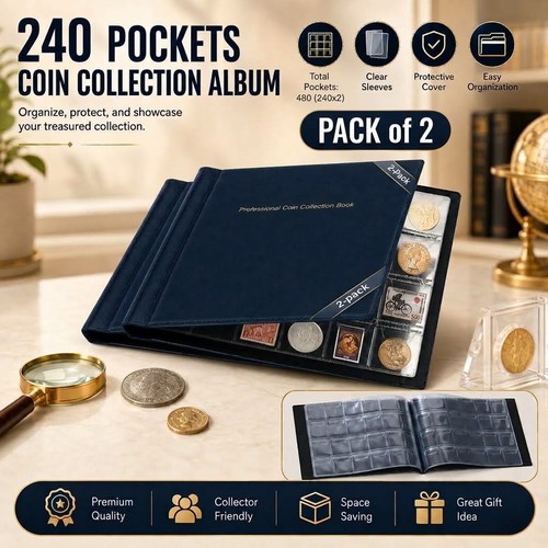 2pcs coin collection album 240 - album,
