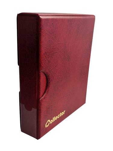 Red coin album with - case, for