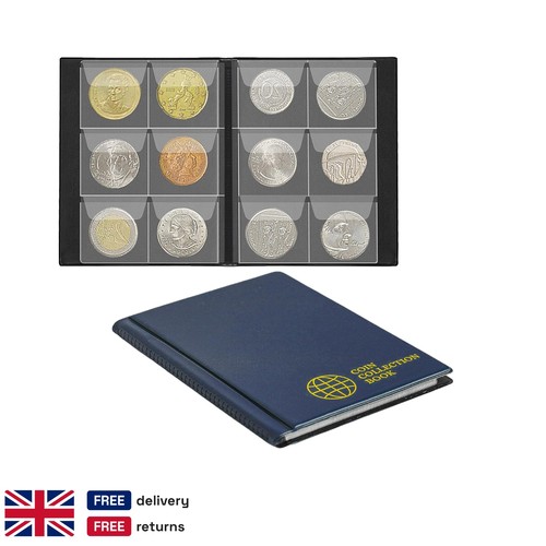 Coin album pockets faux - album, 60